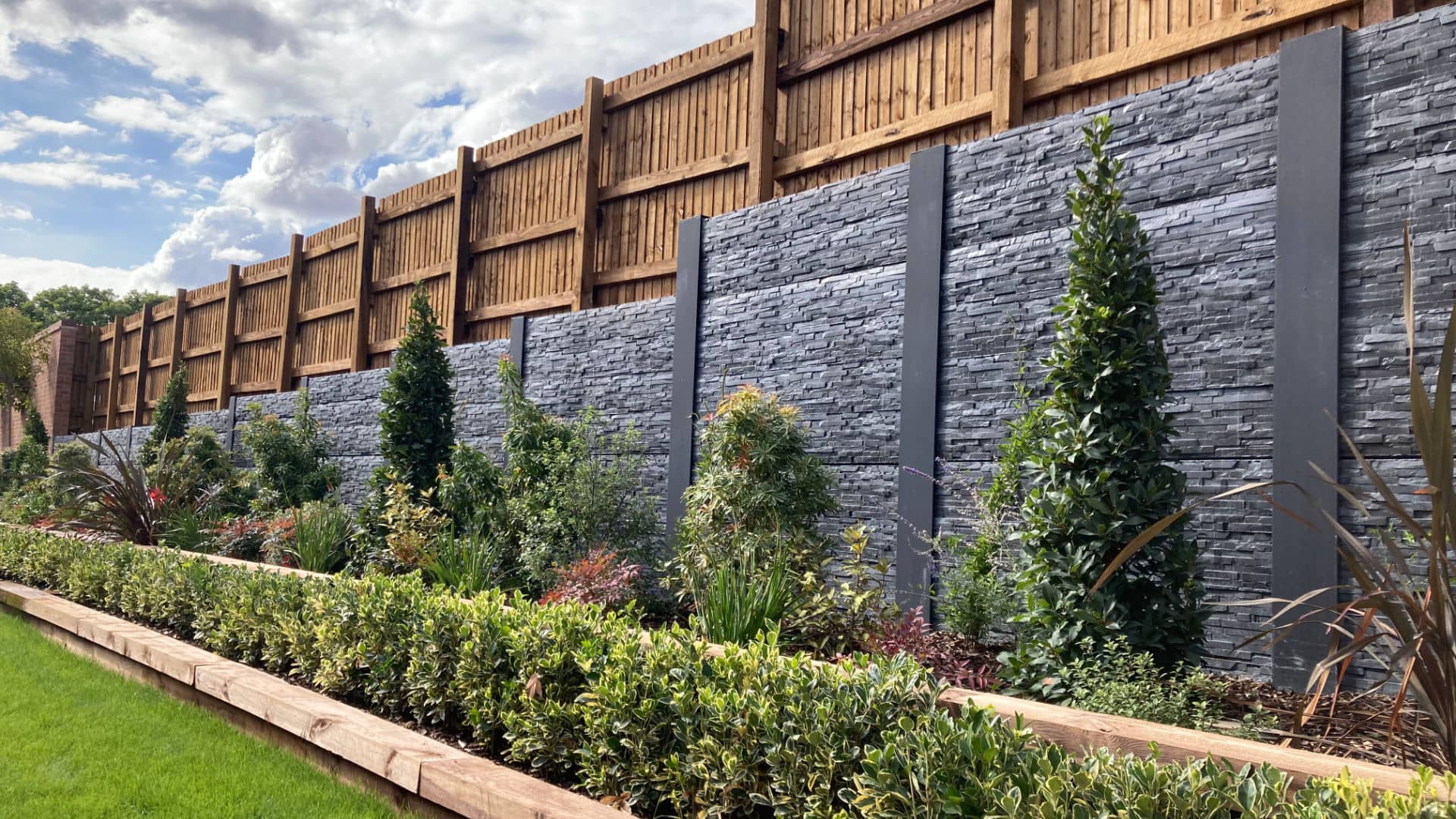 Slate effect retaining wall specialists